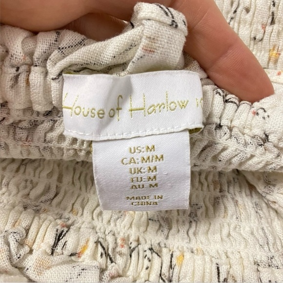 House of Harlow 1960 linen-blend midi dress Sz M - Picture 4 of 12